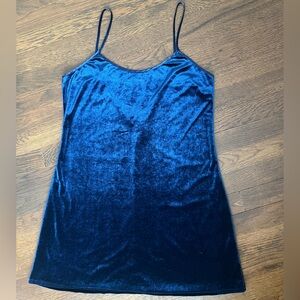 Angelica Midnight Blue Velvet Dress